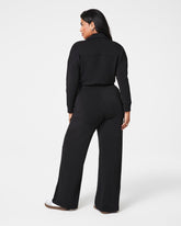 SPANX AirEssentials® Long Sleeve Wide Leg Jumpsuit | Very Black